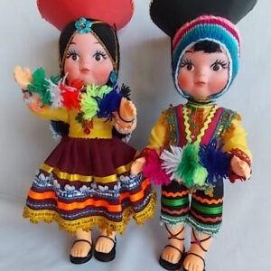 peruvian doll plastic large pair