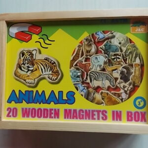 wooden magnetic animals