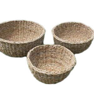 set three round baskets round side